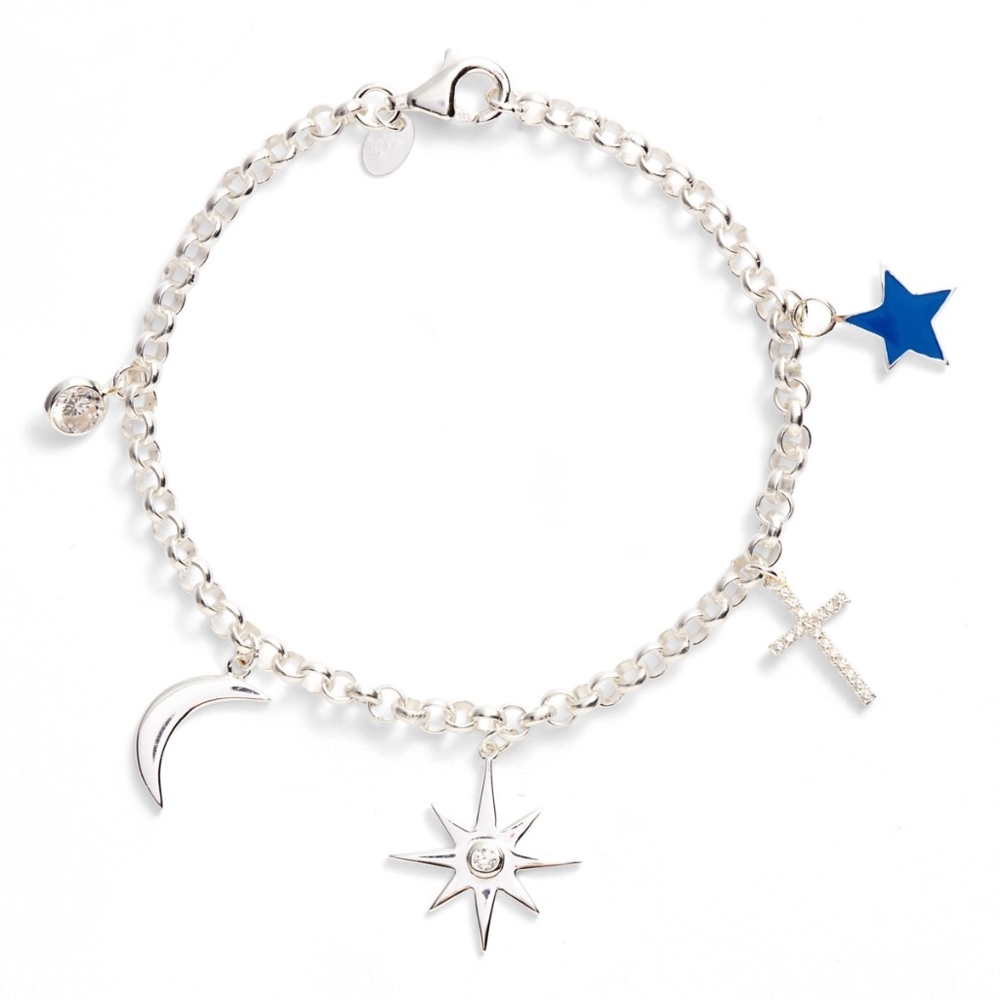 $35 or FREE Sterling Silver 925 Argento Vivo North Star Charm Bracelet